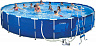 Каркасный бассейн Intex Metal Frame 54950 732x132 см + фильтр-насос, лестница, подстилка, покрывало, волейбольная сетка